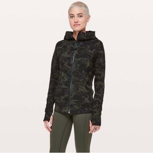 Lululemon Scuba Full-Zip Hoodie - Green Camo